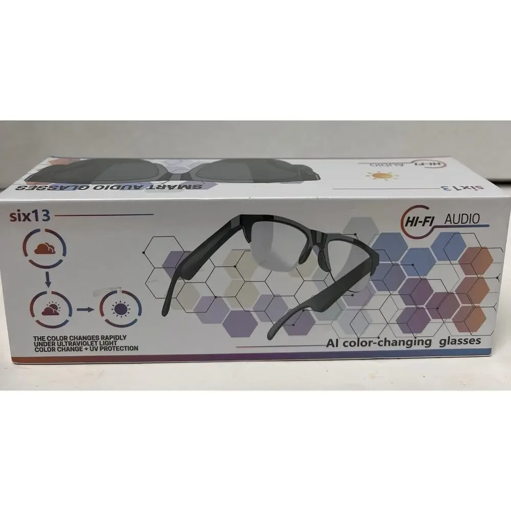 Six13 Smart Audio Glasses Bluetooth AI Transition Hi-Fi Audio UV Protection
